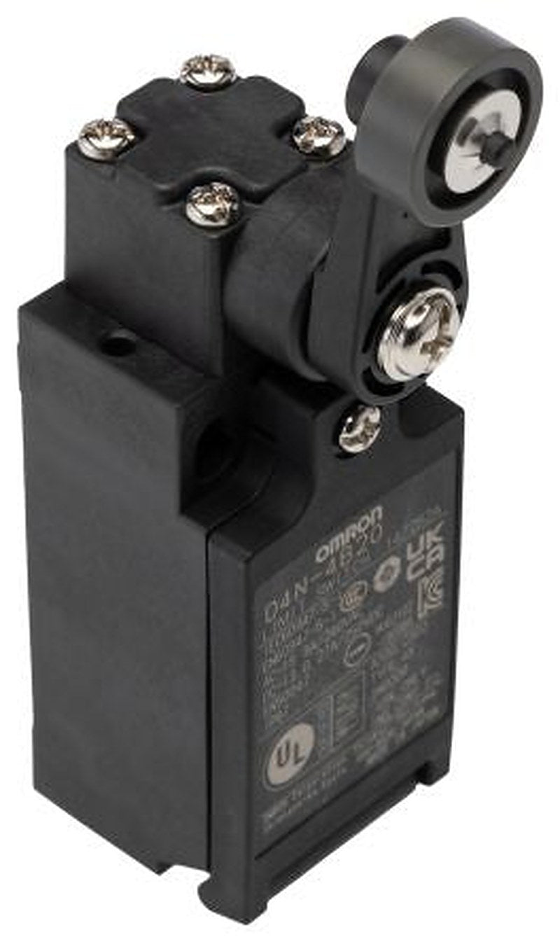 Omron D4n Series Roller Lever Limit Switch, 2 NC, IP67, Plastic Housing, 240V, 10A