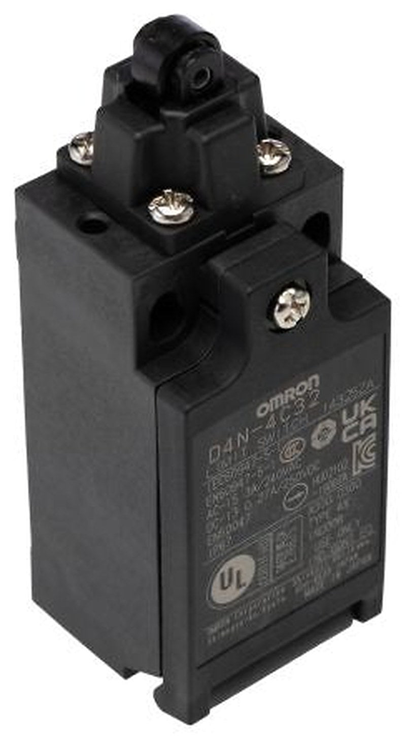 Omron D4n Series Roller Plunger Limit Switch, 1 NO/1 NC, IP67, Plastic Housing, 240V, 10A