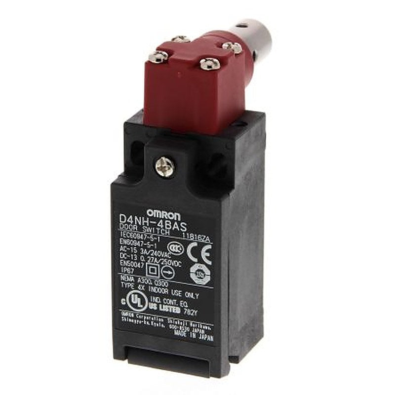 Omron D4NH Safety Rated Interlock Switch, Hinge Actuator Included, Plastic, Hinge