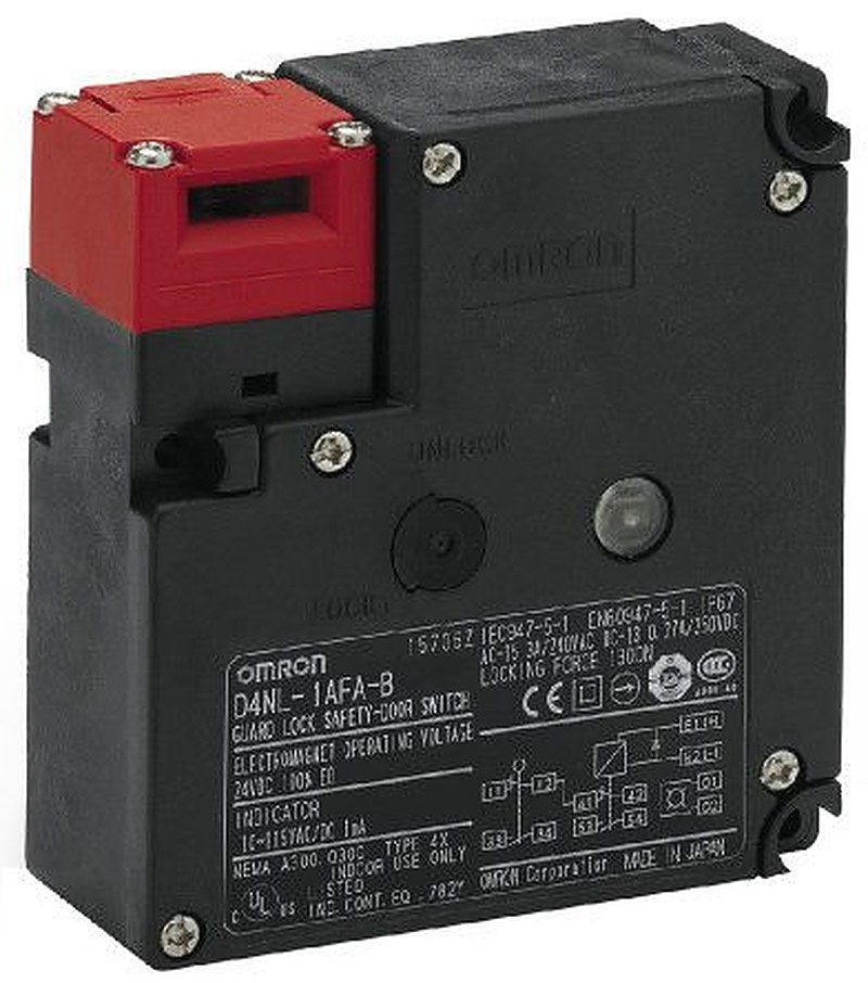 Omron D4NL Series Solenoid Interlock Switch Power to Lock/Unlock