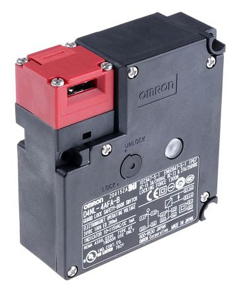 Omron D4NL Series Solenoid Interlock Switch, Power to Unlock