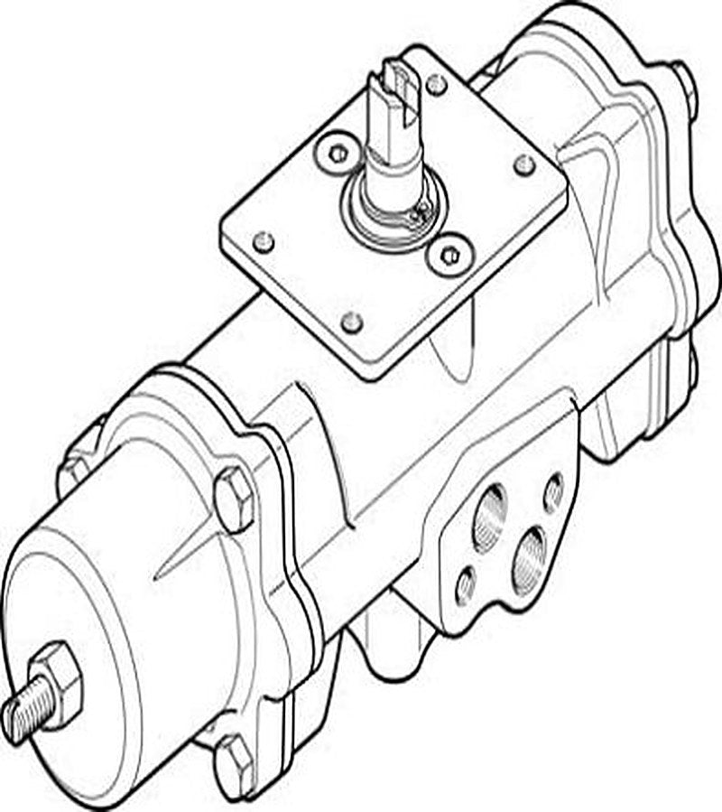 Festo DAPS Series 8.4 bar Single Acting Action Rotary Actuator, 90 °