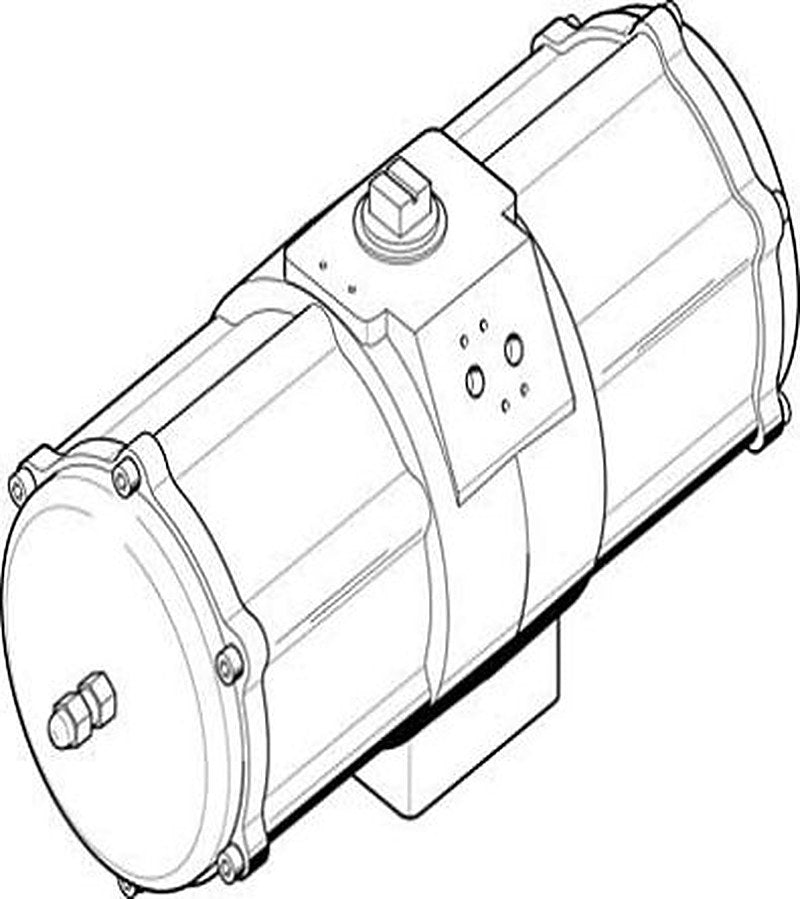 Festo DAPS Series 8.4 bar Double Acting Action Rotary Actuator, 90 °