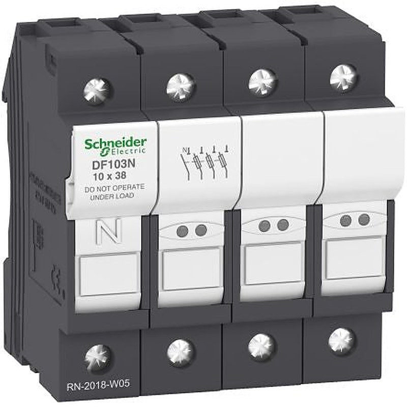 Schneider Electric 32A Rail Mount Fuse Holder for 10 x 38 mm, 3P-Pole, 690V ac