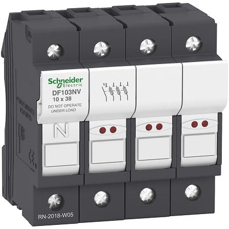Schneider Electric 32A Rail Mount Fuse Holder, 3P-Pole, 690V