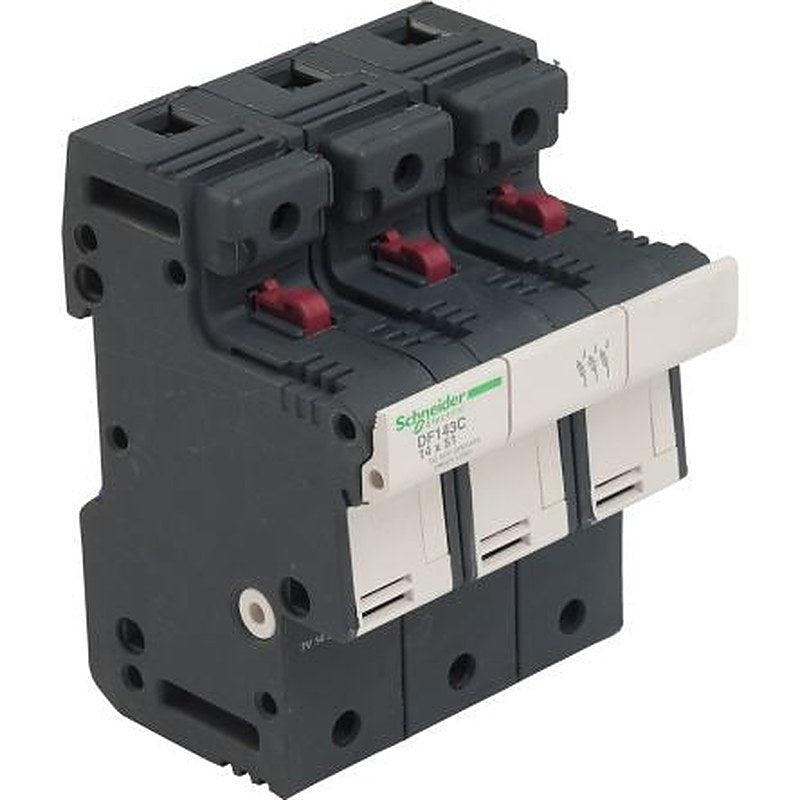 Schneider Electric 50A Rail Mount Fuse Holder for 14 mm x 51 mm, 3P-Pole, 690V ac