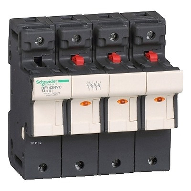 Schneider Electric 50A Carrier for 14 x 51 mm, 4P-Pole, 690V