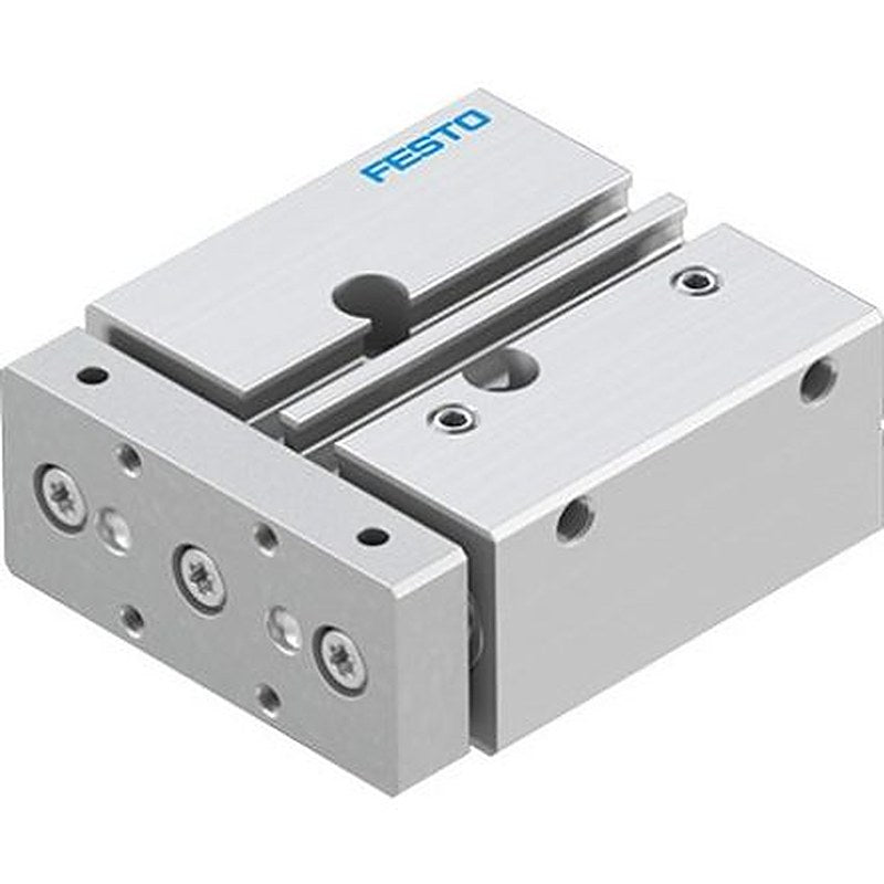 Festo Pneumatic Guided Cylinder - DFM-12-20-P-A-GF-F1A 12 mm Bore, DFM Series, 20 mm Double Acting Acting
