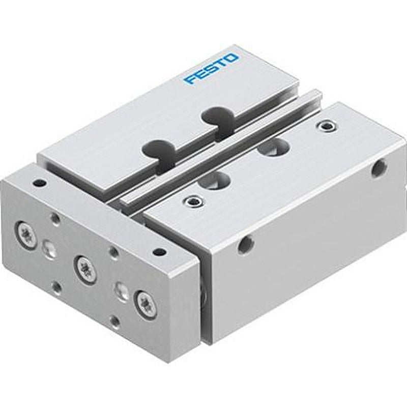 Festo Pneumatic Guided Cylinder - DFM-12-30-P-A-GF-F1A 12 mm Bore, DFM Series, 30 mm Double Acting Acting