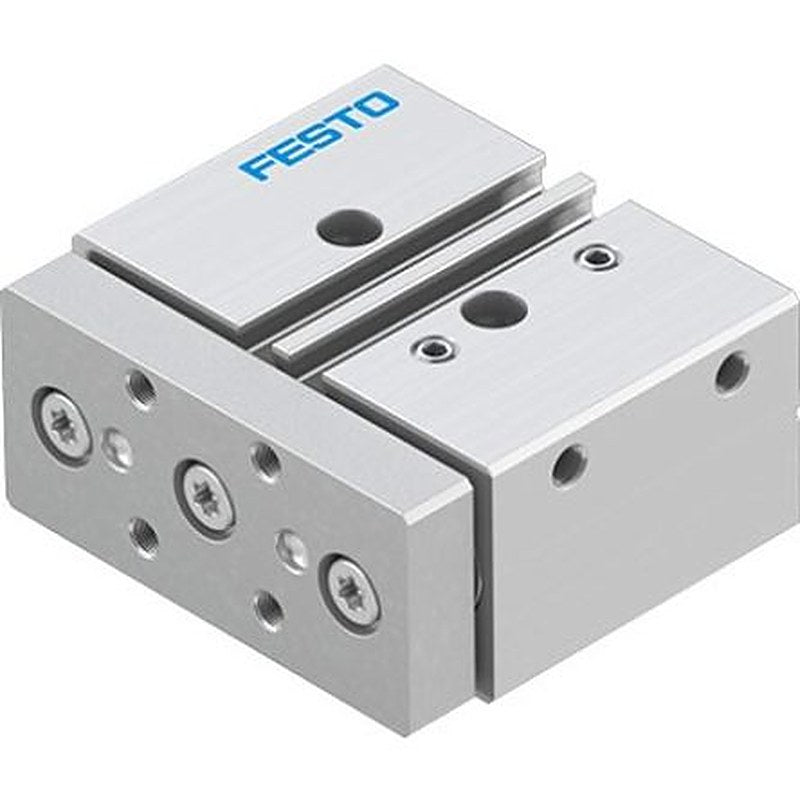 Festo Pneumatic Guided Cylinder - DFM-16-10-P-A-GF-F1A 16 mm Bore, DFM Series, 10 mm Double Acting Acting