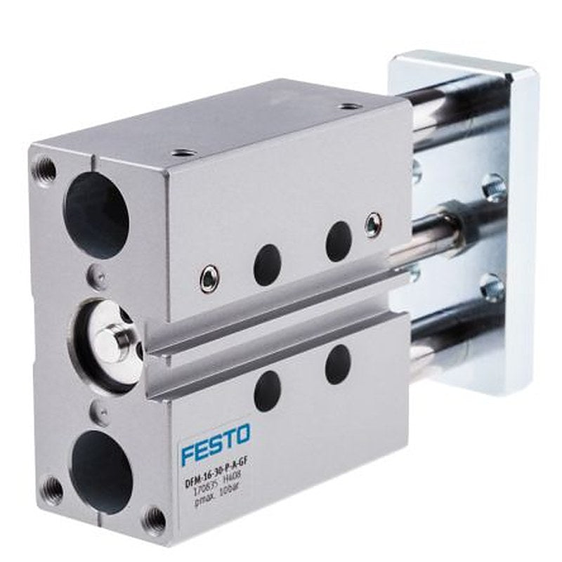Festo Pneumatic Guided Cylinder - 170835 16 mm Bore, DFM Series, 30 mm Double Acting Acting