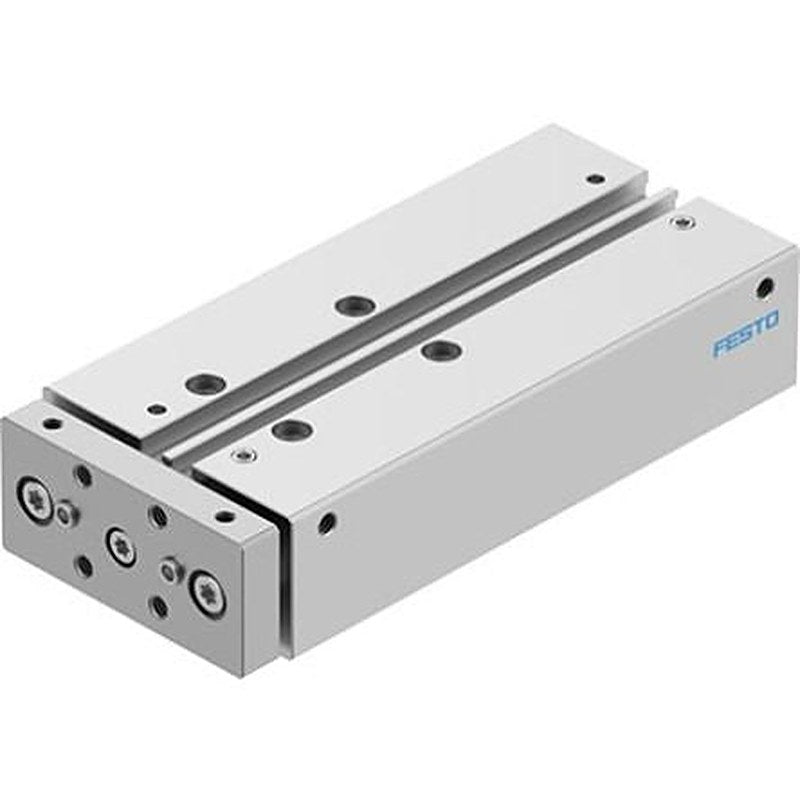 Festo Pneumatic Guided Cylinder - DFM-16-80-B-PPV-A-KF 16 mm Bore, DFM Series, 80 mm Double Acting Acting