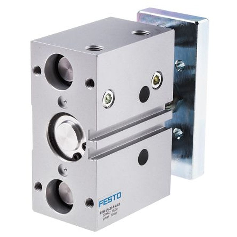Festo Pneumatic Guided Cylinder - 170922 25 mm Bore, DFM Series, 20 mm Double Acting Acting