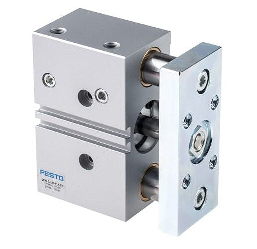 Festo Pneumatic Guided Cylinder - 170854 32 mm Bore, DFM Series, 20 mm Double Acting Acting