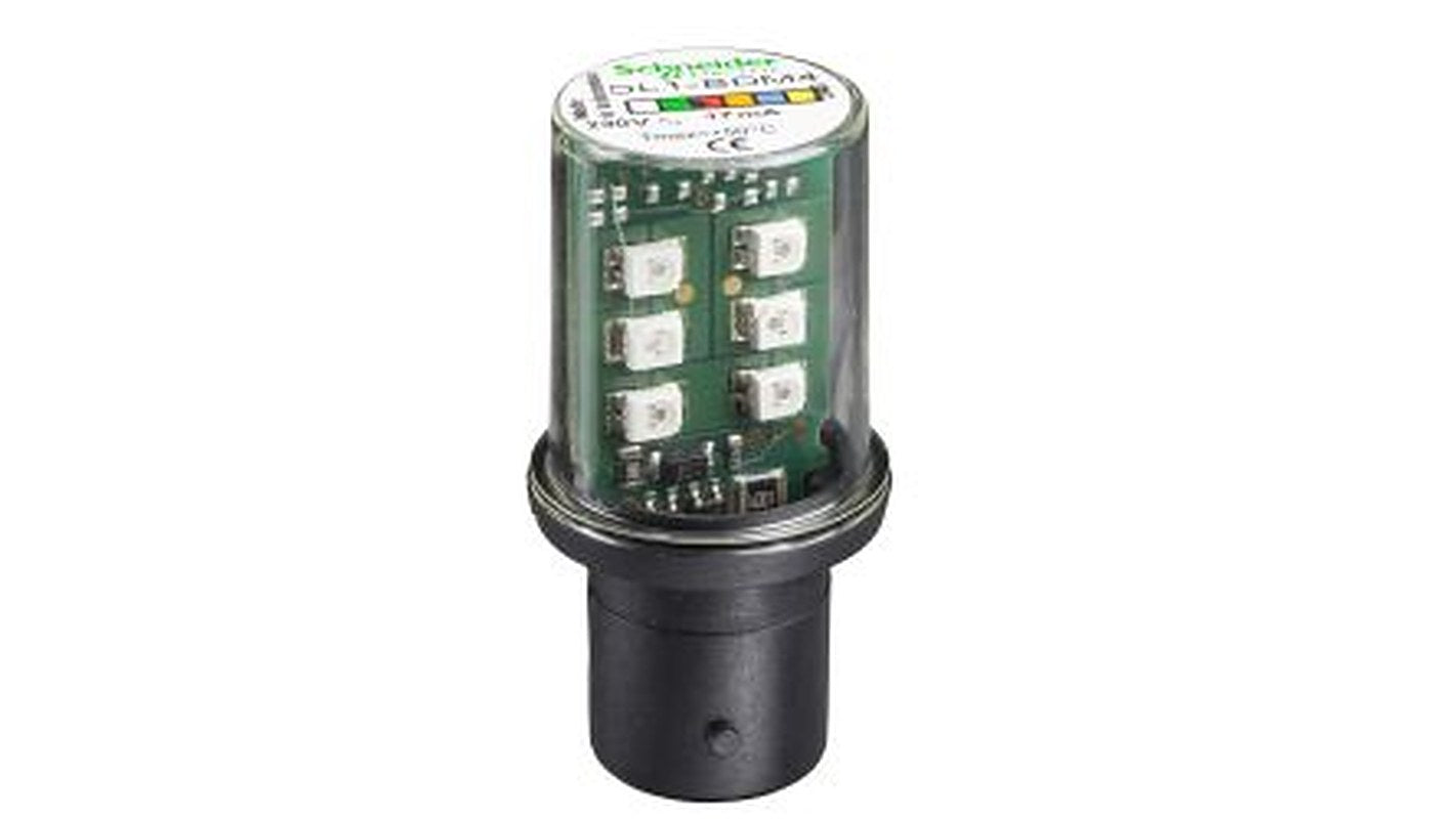 Schneider Electric DL1B BA15D LED Bulbs, Red, Bulb shape