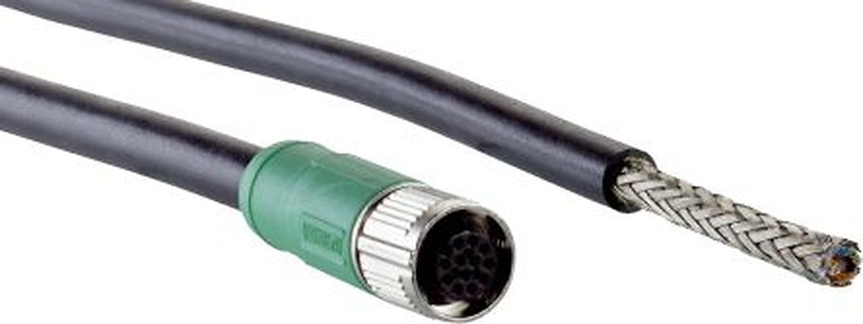 SICK Female 12 way M12, Straight to Unterminated 12 way Free Cable End Connector Cable, 10 m