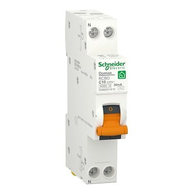 RCBO, Domae, 1P + N, 10 A, C Curve, 30 mA, type AC, 6000 A (RCBO Domae) is a Schneider Electric product. Designed for reliable performance and long service life. Available across Iraq — contact us for pricing and delivery options.
