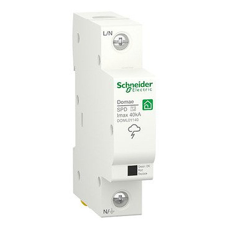 Surge Protection Device, Domae, 1P, T2, 40 kA (Surge Protection Device Domae) is a Schneider Electric product. Designed for reliable performance and long service life. Available across Iraq — contact us for pricing and delivery options.