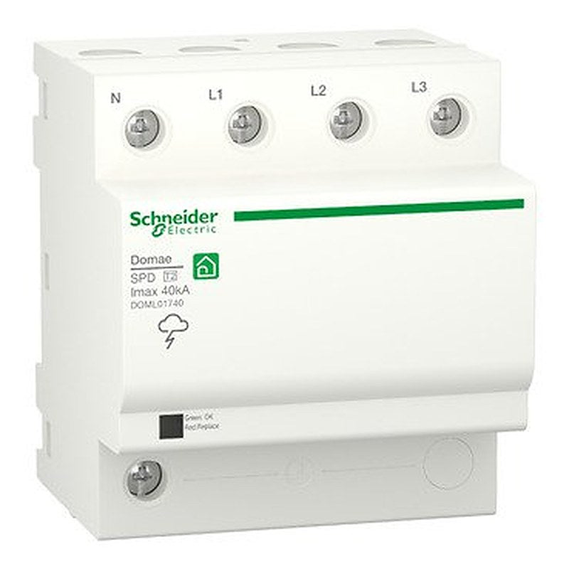 Surge Protection Device, Domae, 3P+N, T2, 40 kA (Surge Protection Device Domae) is a Schneider Electric product. Designed for reliable performance and long service life. Available across Iraq — contact us for pricing and delivery options.