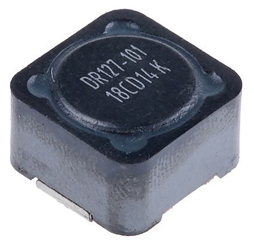 Eaton, DR, 0127 Shielded Wirewound Surface Mount Inductor with a Ferrite Core, 100 μH ±20 % 3.64 A Idc