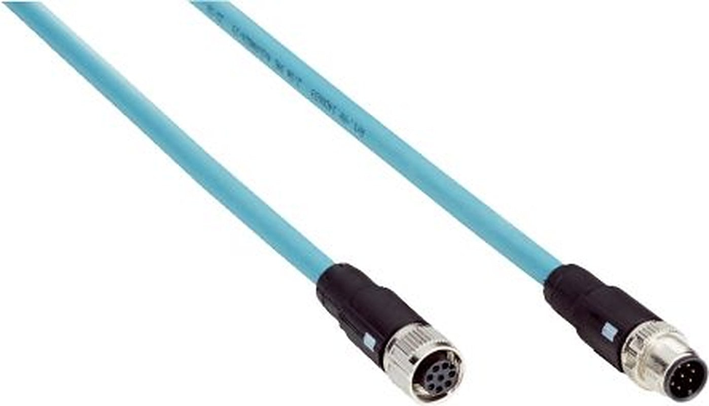 SICK Female 8 way Straight to Male 8 way Straight Connector Cable, 2 m