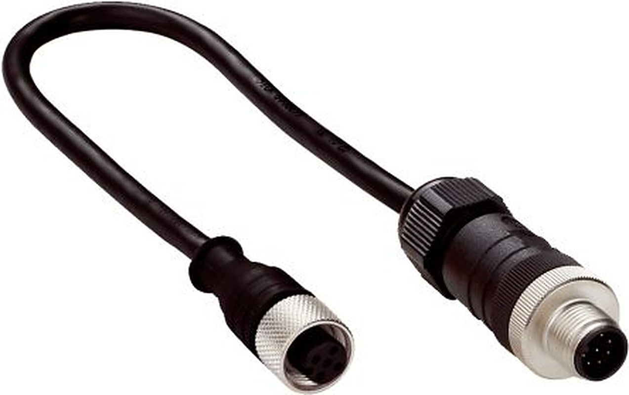 SICK Female 5 way Straight to Male 8 way Straight Connector Cable, 250 mm