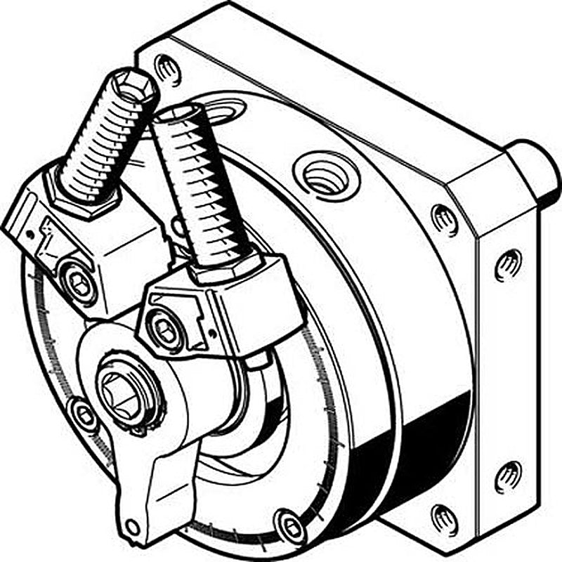 Festo DSM Series 10 bar Double Acting Action Pneumatic Rotary Actuator, 32 mm Bore, 246 °