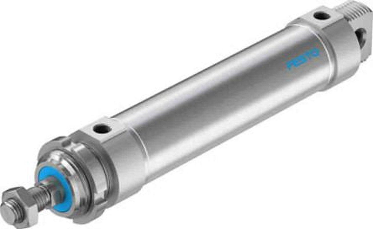 Festo 160 mm Pneumatic Piston Rod Cylinder - 196006 DSNU-50-160-P-A Series, Double Acting Acting