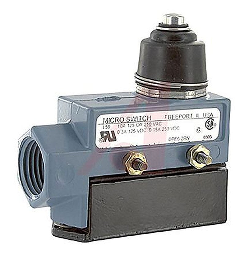 Honeywell DTE6 Series Plunger Limit Switch, 2 NO/2 NC, IP66, Die Cast Zinc Housing, 250V ac, 10A
