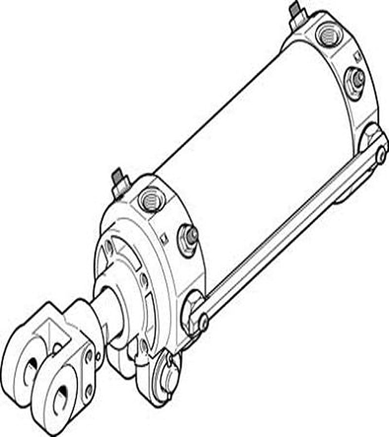 Festo Pneumatic Piston Rod Cylinder - 63 mm Bore, 75 mm DWA Series, Double Acting Acting