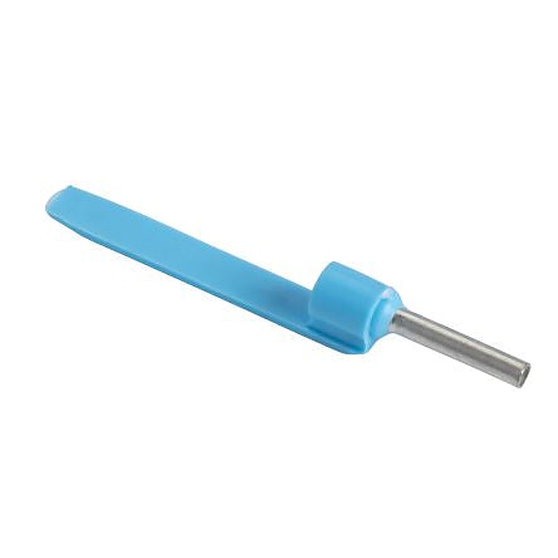 Schneider Electric, Linergy DZ5 Insulated Bootlace Ferrule, 8 mm Pin Length, 1.5 mm Pin Diameter, Blue from 20 AWG to 20