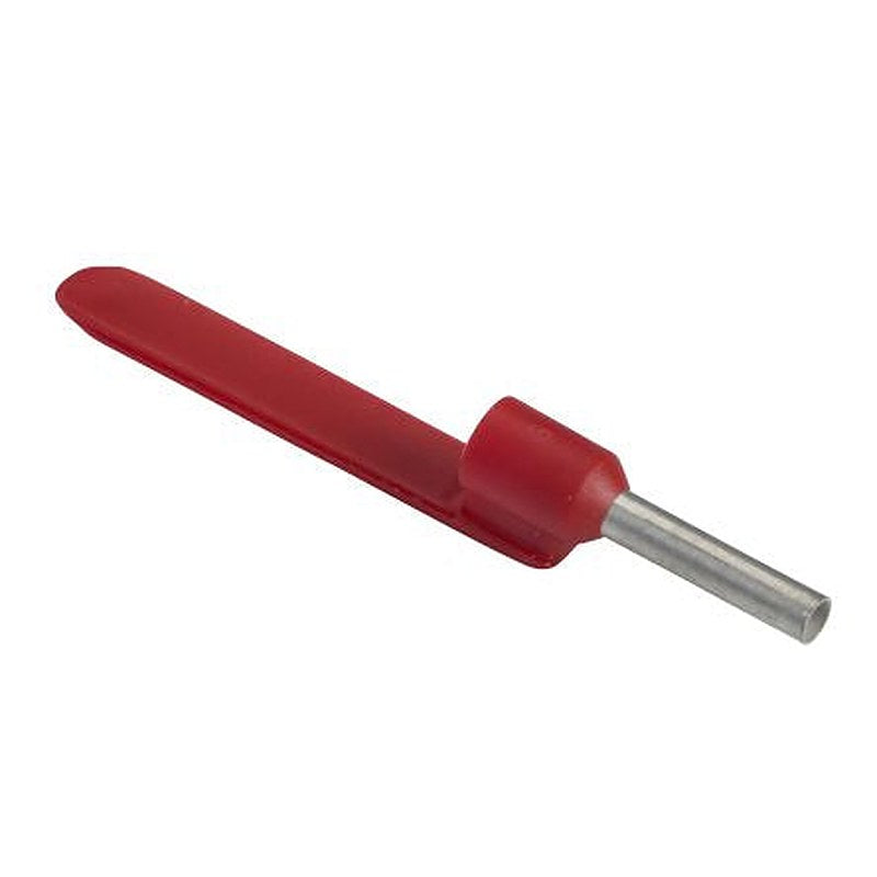 Schneider Electric, Linergy DZ5 Insulated Crimp Bootlace Ferrule, 8 mm Pin Length, 1.7 mm Pin Diameter, Red from 18 AWG