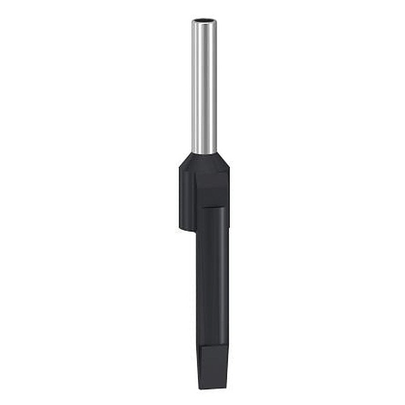 Schneider Electric, Linergy DZ5 Insulated Crimp Bootlace Ferrule, 8 mm Pin Length, 2 mm Pin Diameter, Black to 16 AWG