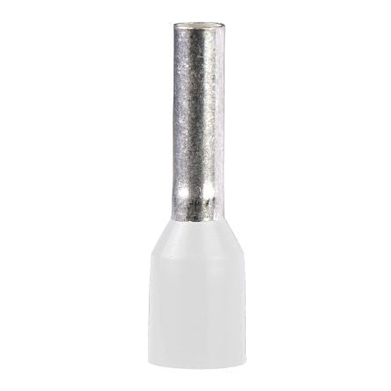 Schneider Electric, Linergy Insulated Cable End, 6 mm Pin Length, 1.3 mm Pin Diameter, White from 22 AWG to 22 AWG Wire