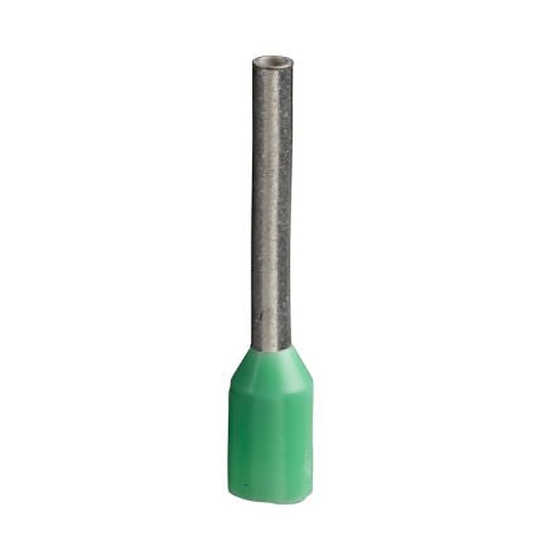Schneider Electric, Linergy DZ5 Insulated Crimp Bootlace Ferrule, 11.5 mm Pin Length, 3.9 mm Pin Diameter, Green to 10