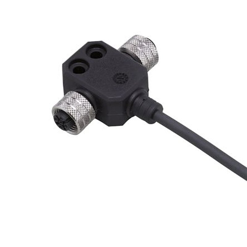 ifm electronic Female Right Angle to Female M12 Sensor Actuator Y-splitter Cable, 5 m