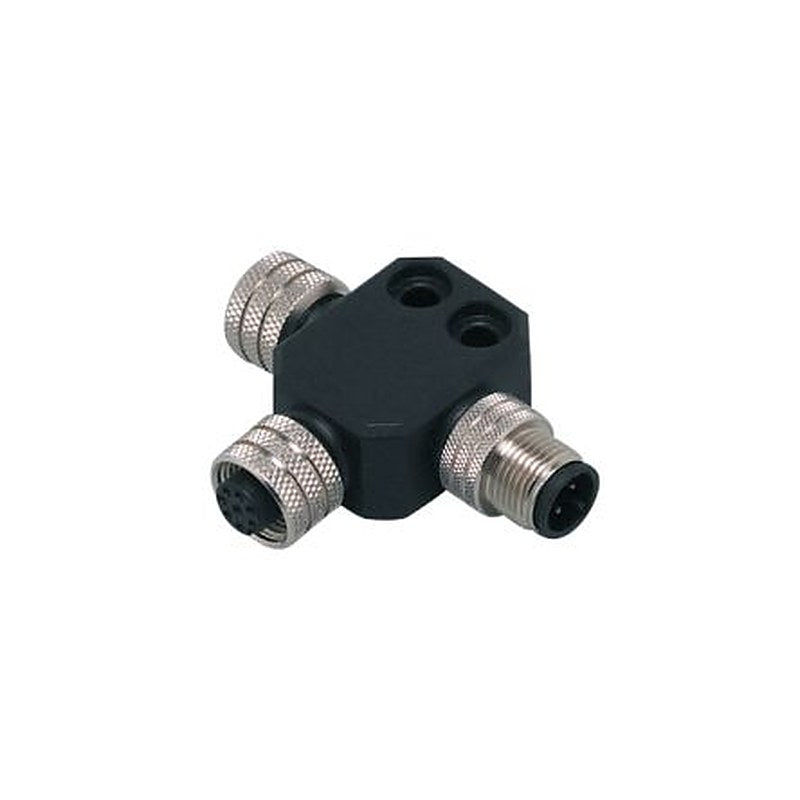 ifm electronic Side Entry, Top Entry Circular Connector Adapter 1 M12 2 M12 Female
