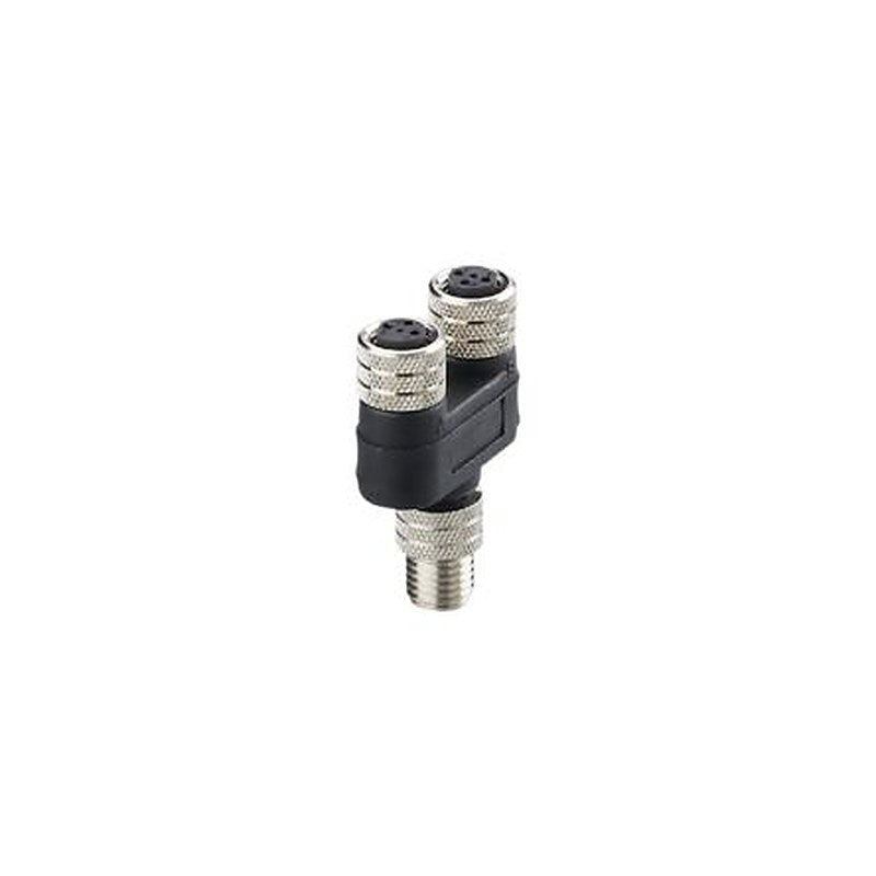ifm electronic Side Entry, Top Entry Circular Connector Adapter 1 M8 2 M8 Female