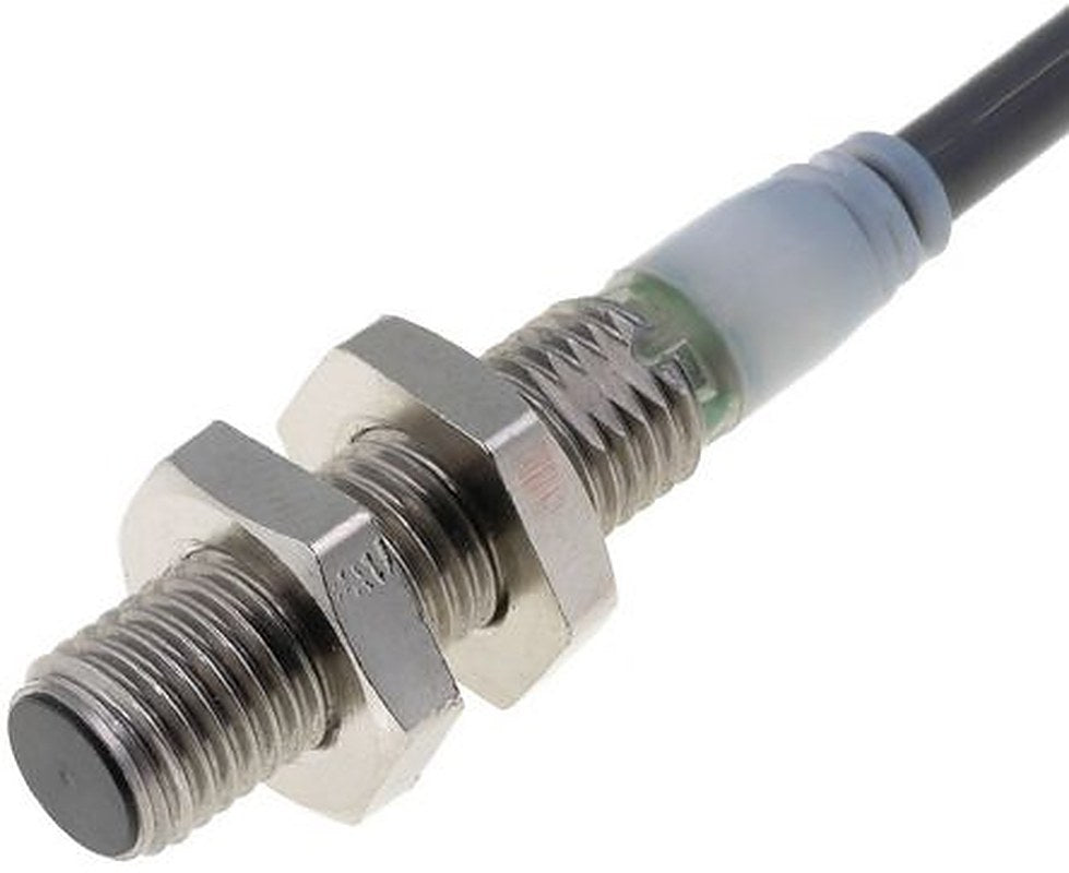 Omron E2A-S08KS02-WP-B2-1 0.2M Threaded Barrel Inductive Proximity Sensor, M8 PNP E2A 24V dc 2 mm 32 V dc 200mA