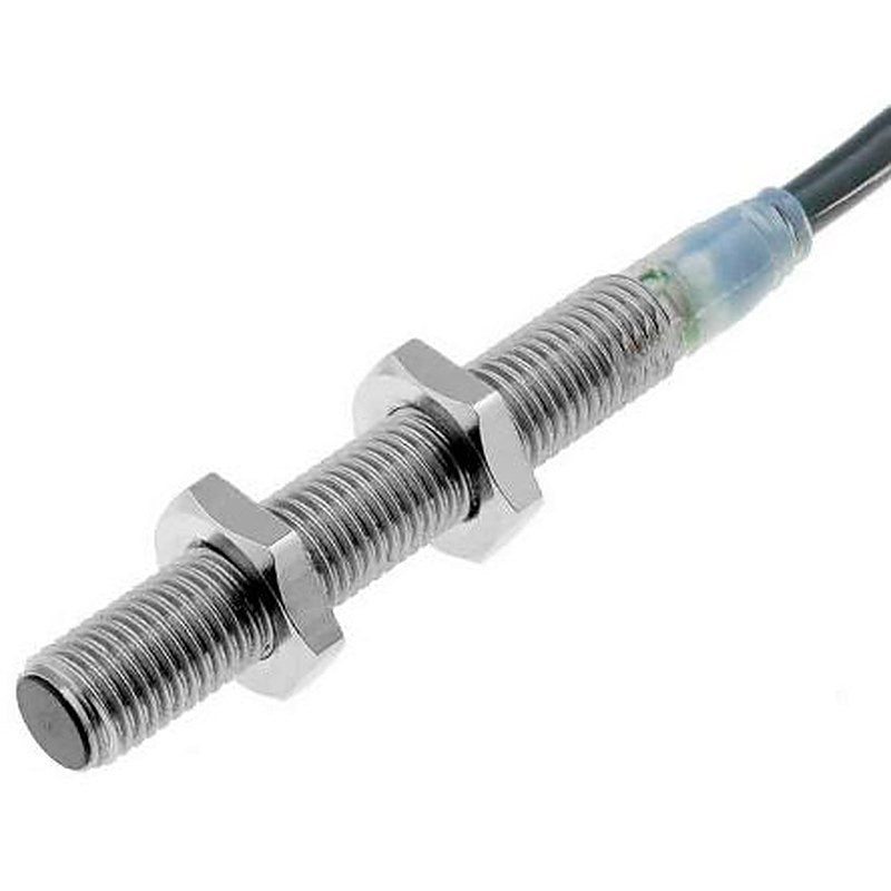 Omron E2A-S08LS02-WP-B1 5M Threaded Barrel Inductive Proximity Sensor, M8 PNP E2A 24V dc 2 mm 32 V dc 200mA