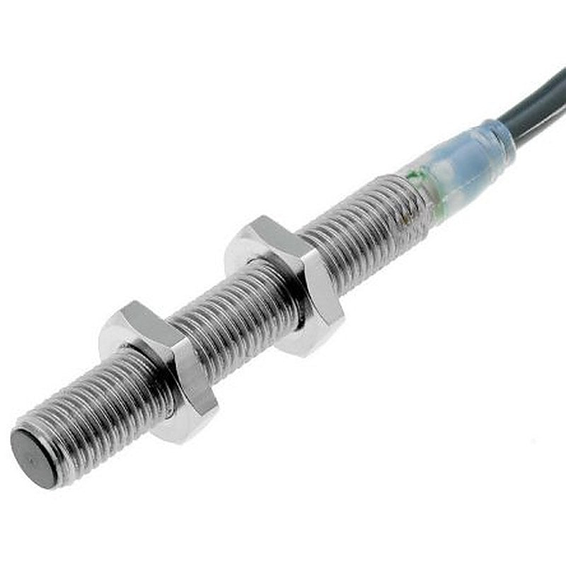 Omron E2A-S08LS02-WP-B2 2M Threaded Barrel Inductive Proximity Sensor, M8 PNP E2A 24V dc 2 mm 32 V dc 200mA
