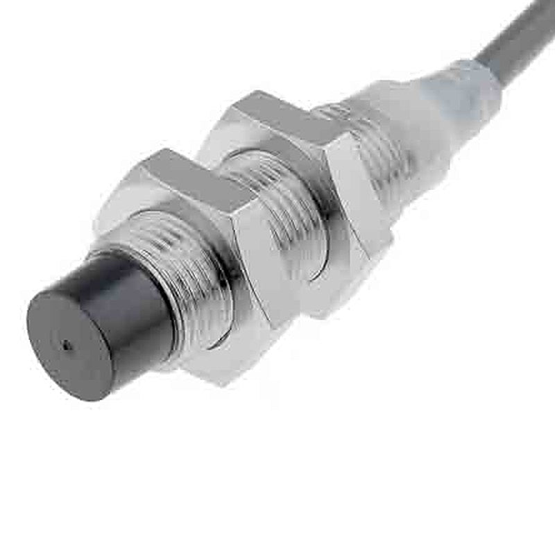 Omron E2A-S12KN08-WP-B1 2M Threaded Barrel Inductive Proximity Sensor, M12 PNP E2A 24V dc 8 mm 32 V dc 200mA