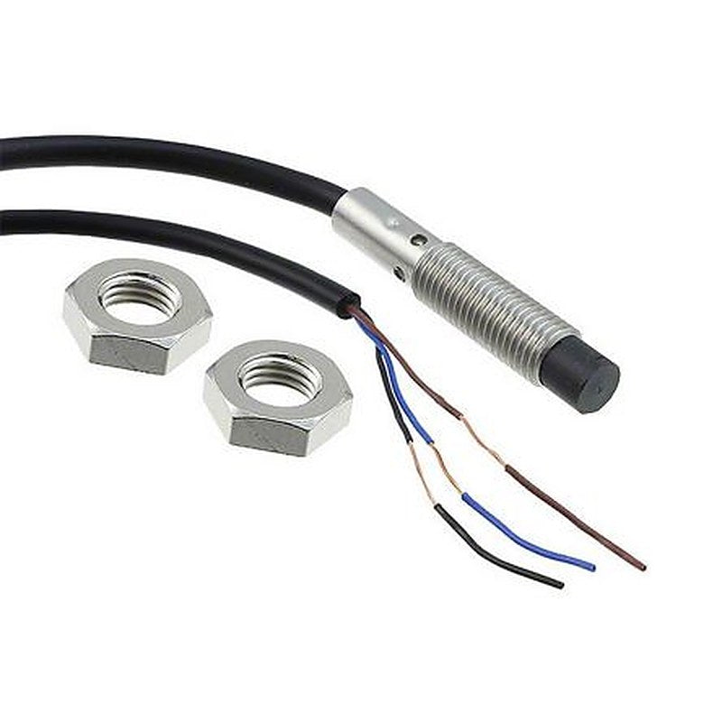 Omron E2B-S08KN04-WP-C1 2M Threaded Barrel Inductive Proximity Sensor, M8 NPN E2B 24V dc 4 mm 30 V dc 200mA