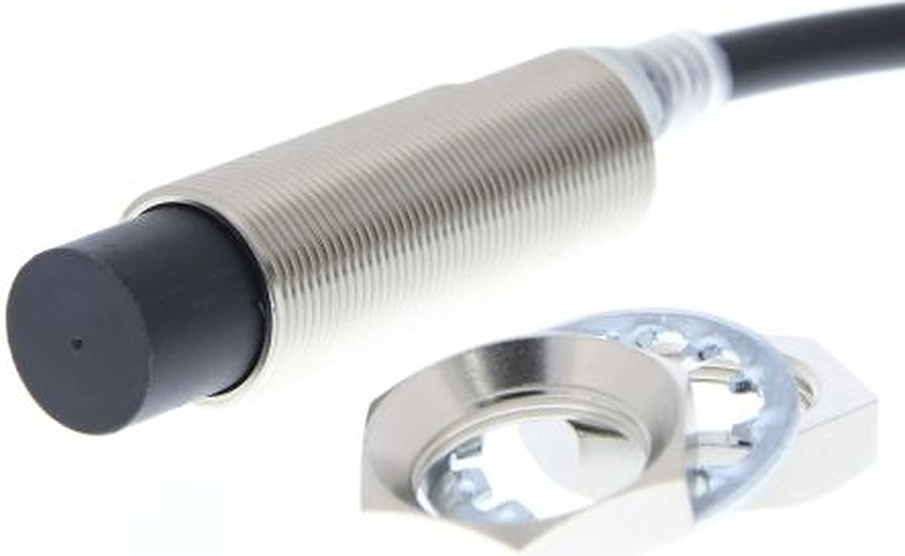 Omron E2E-X20MD2L18 2M Threaded Barrel Inductive Proximity Sensor, M18 2-Wire 30V 20 mm 30 V dc 100mA, 3 mA