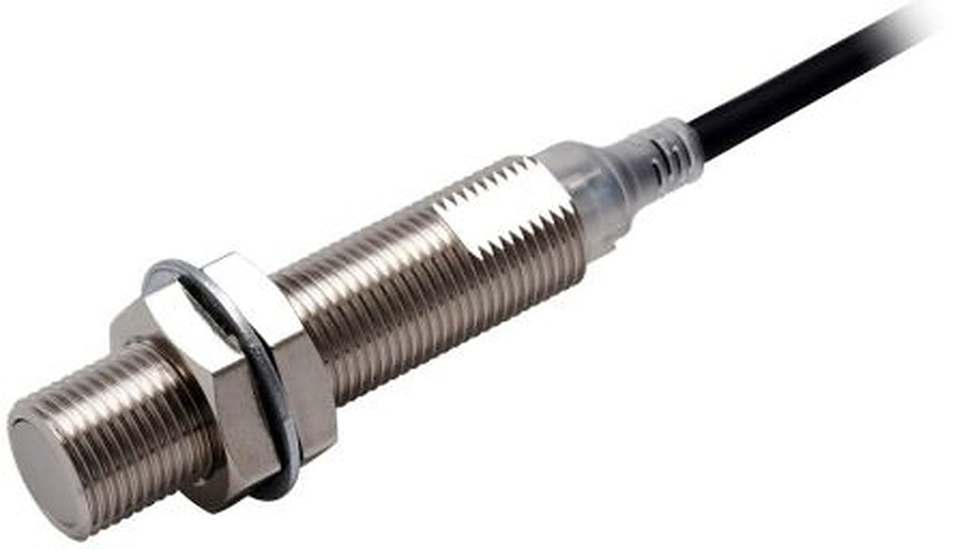 Omron E2E-X4C2L12 2M Threaded Barrel Inductive Proximity Sensor, M12 NPN E2E 30V dc 4 mm 30 V dc 200mA