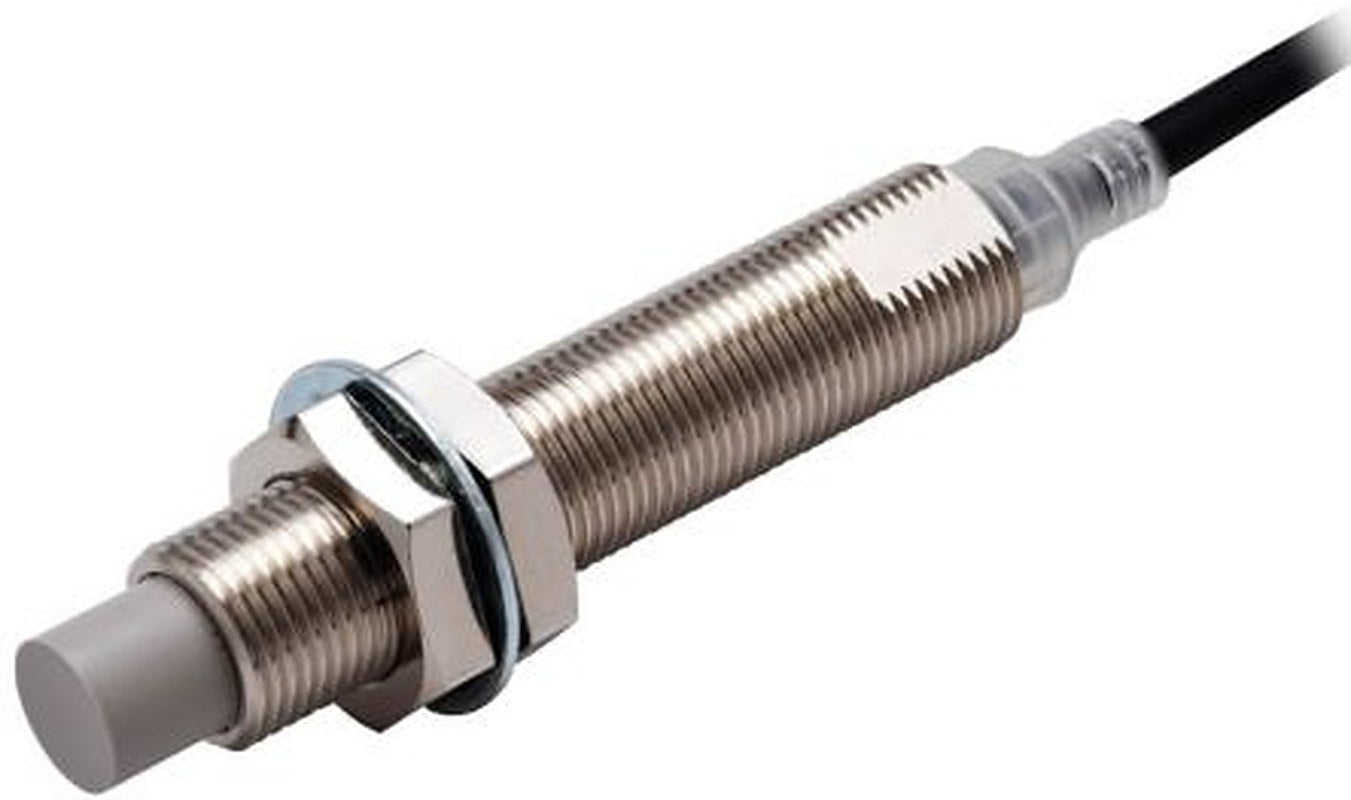 Omron E2E-X8MB1TL12 5M Threaded Barrel Inductive Proximity Sensor, M12 PNP E2E 30V dc 8 mm 30 V dc 200mA