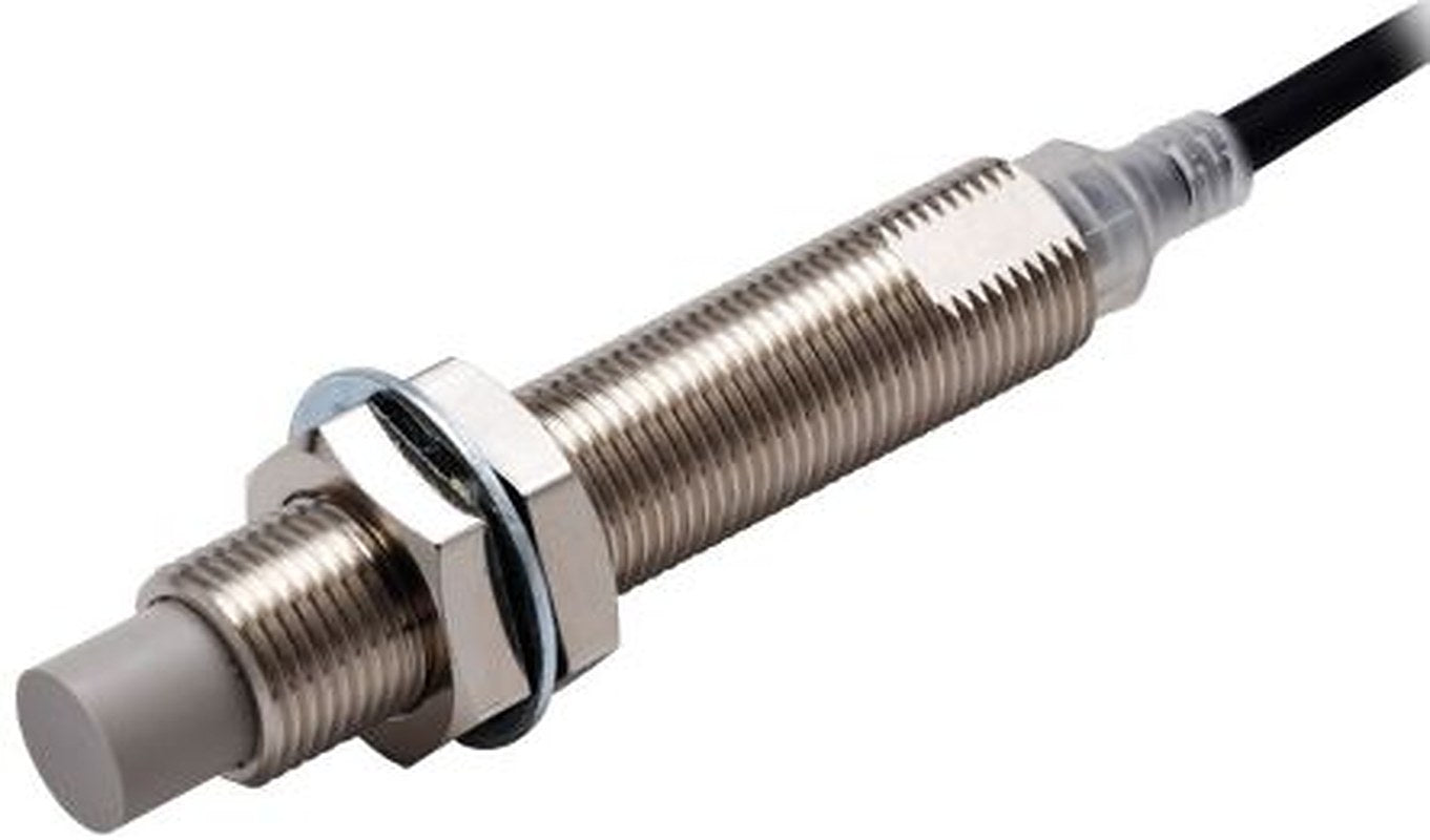 Omron E2E-X8MC1L12 5M Threaded Barrel Inductive Proximity Sensor, M12 NPN E2E 30V dc 8 mm 30 V dc 200mA