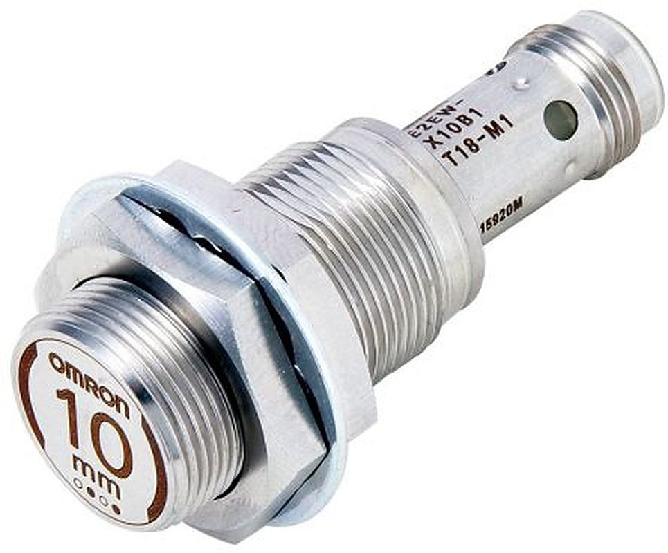 Omron E2EW-X10B1T18-M1 Threaded Barrel Inductive Proximity Sensor, M18 PNP E2EW 30V dc 10 mm 30 V dc 200mA