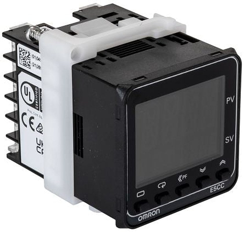 Omron E5CC Panel Mount PID Temperature Controller 2 Input, 2 Output Solid State Relay, SSR, Logic 240V ac On-Off, PID