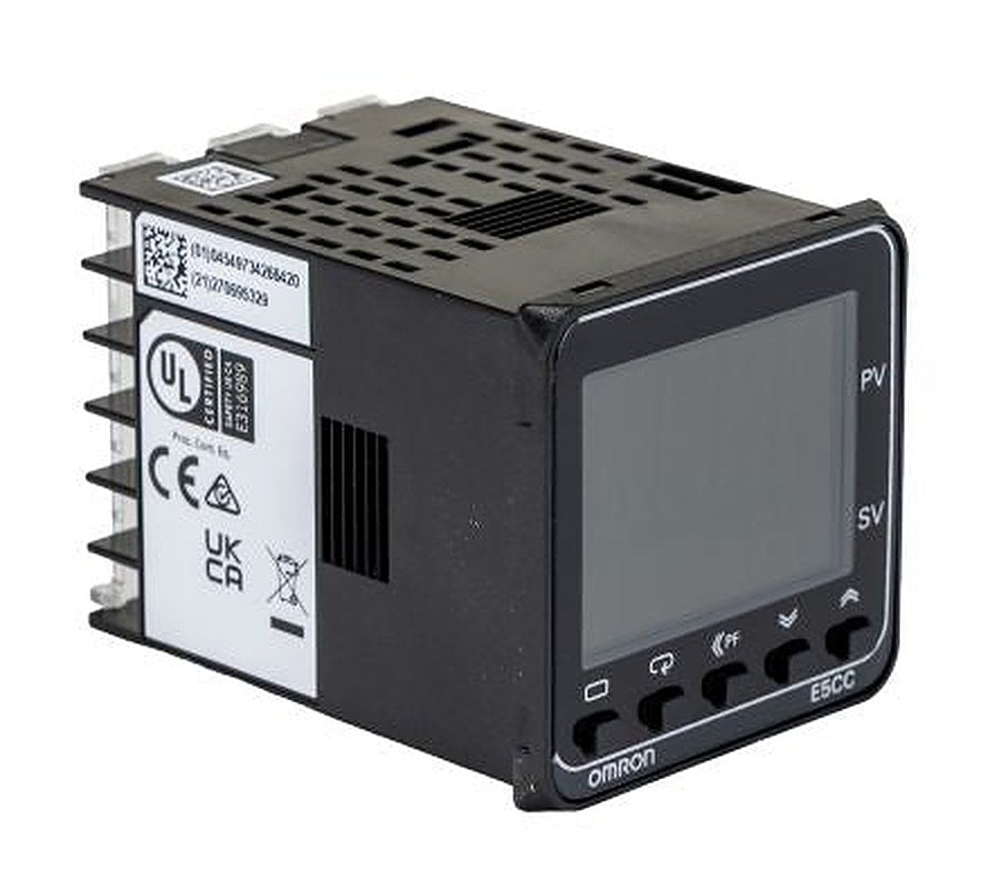 Omron E5CC Panel Mount PID Temperature Controller 2 Input, 1 Output Relay 240V ac/dc PID Controller